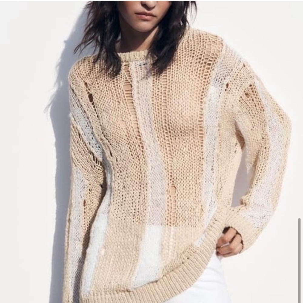 Zara Openwork Knit Sweater - Picture 8 of 8